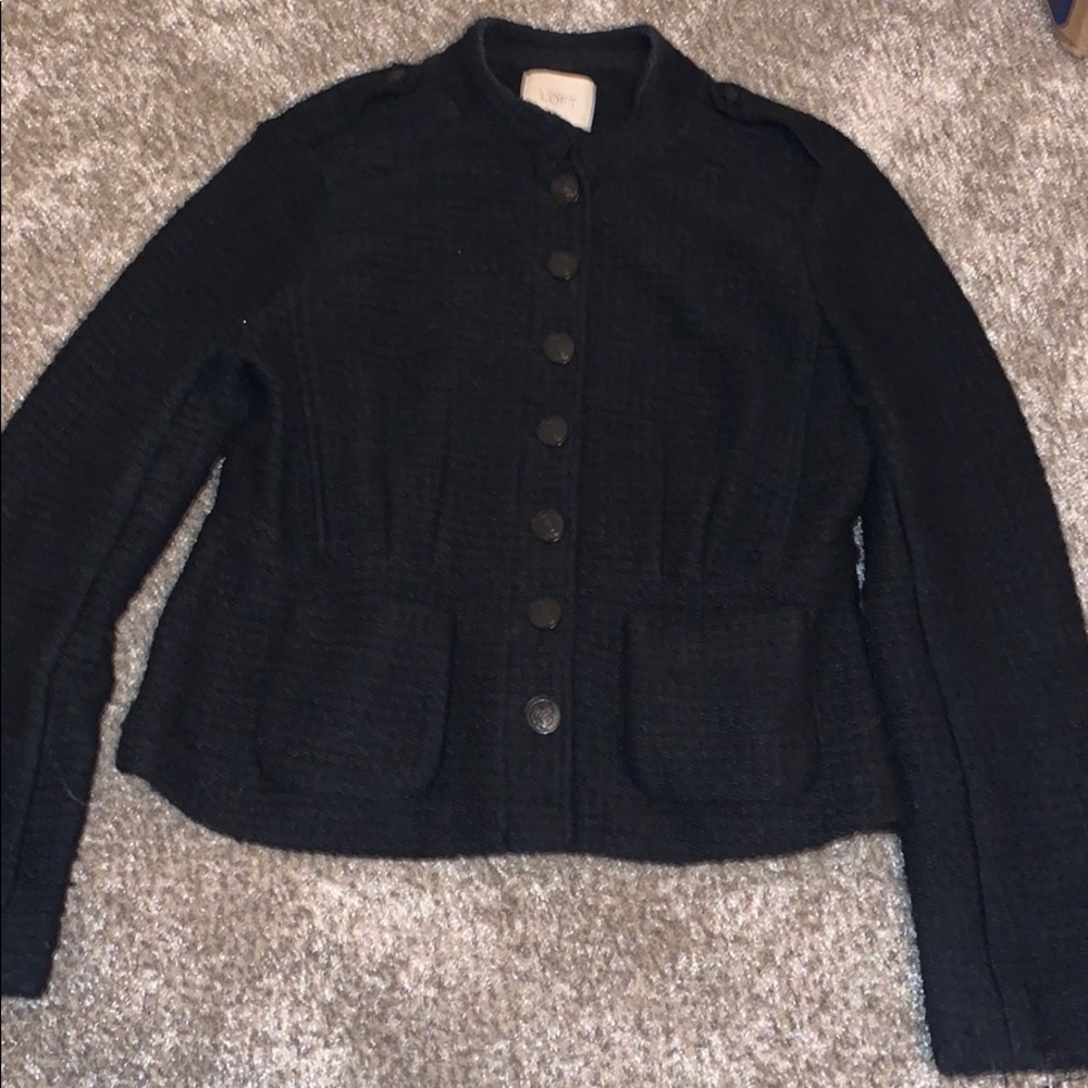 Black loft button up sweater